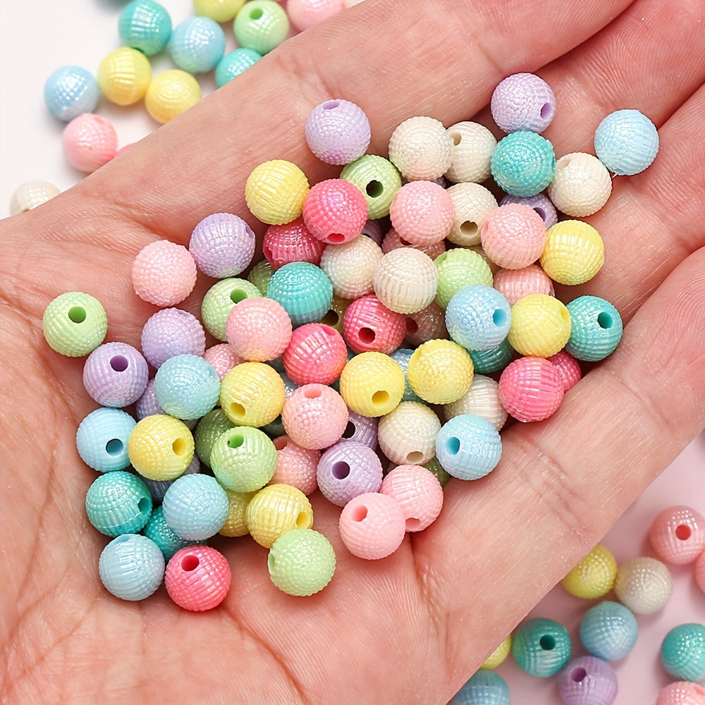 50/100pcs 8/10mm Macaron Color Acrylic Round Beads