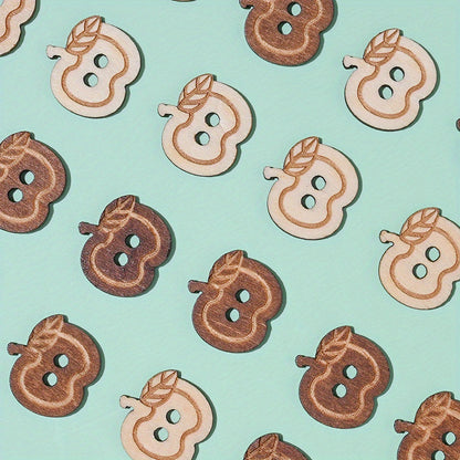 Apple Wood Double Hole Buttons