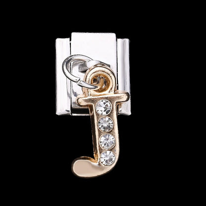 1PC Rhinestone A-Z Letter Modular Bracelet Charm Set