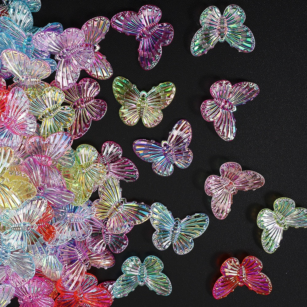 AB Butterfly Charm Beads