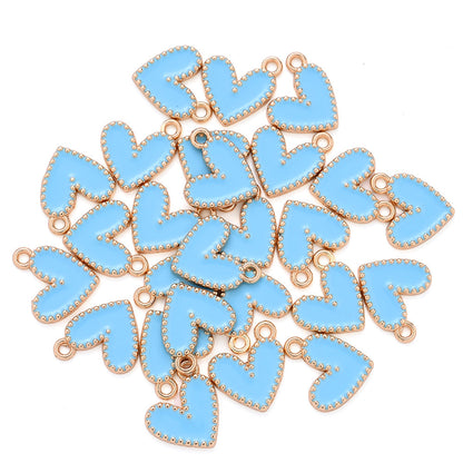 Enamel Heart Pendant Charms