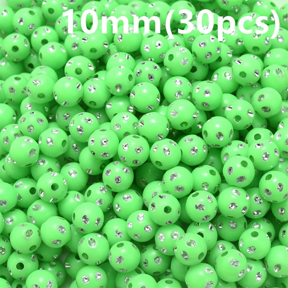 Mixed Acrylic Round Spacer Beads