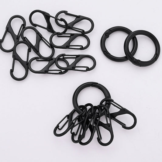 Black Alloy Double-Head Key Rings