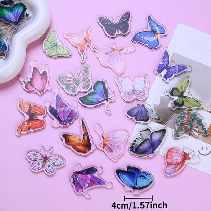 Colorful Butterfly Acrylic Flatback Embellishments