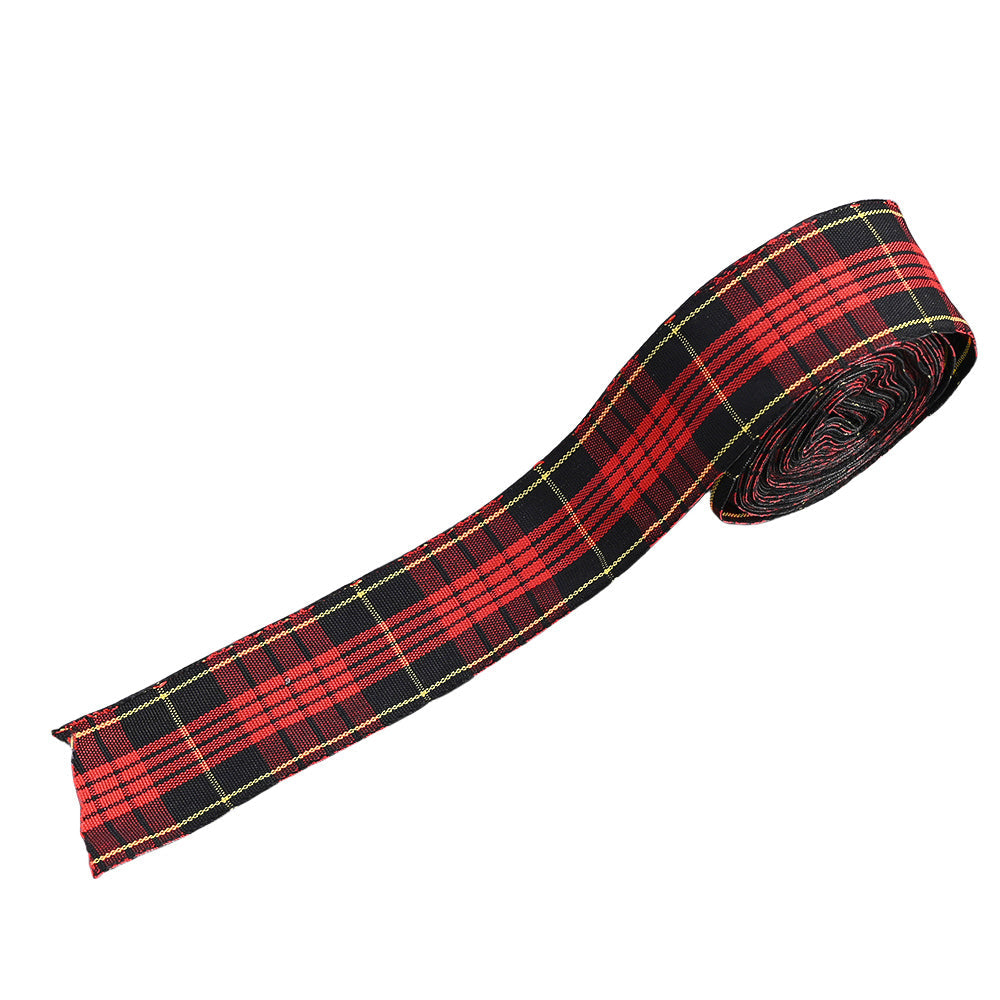 Christmas Plaid Polyester Ribbon