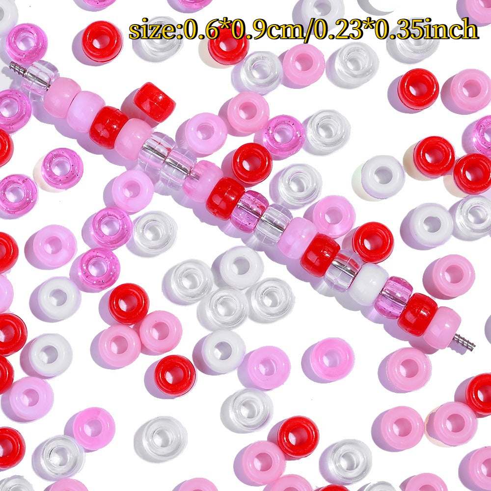 Pink Acrylic Pony Beads