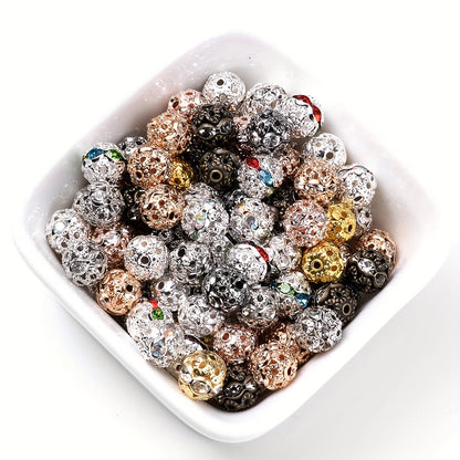 AB Rhinestone Ball Beads