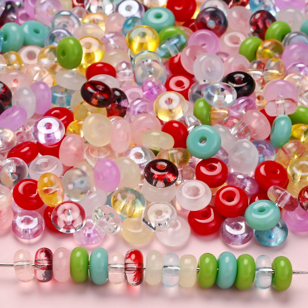 Flat Round Glass Beads