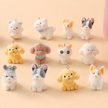 Resin Puppy Pendants