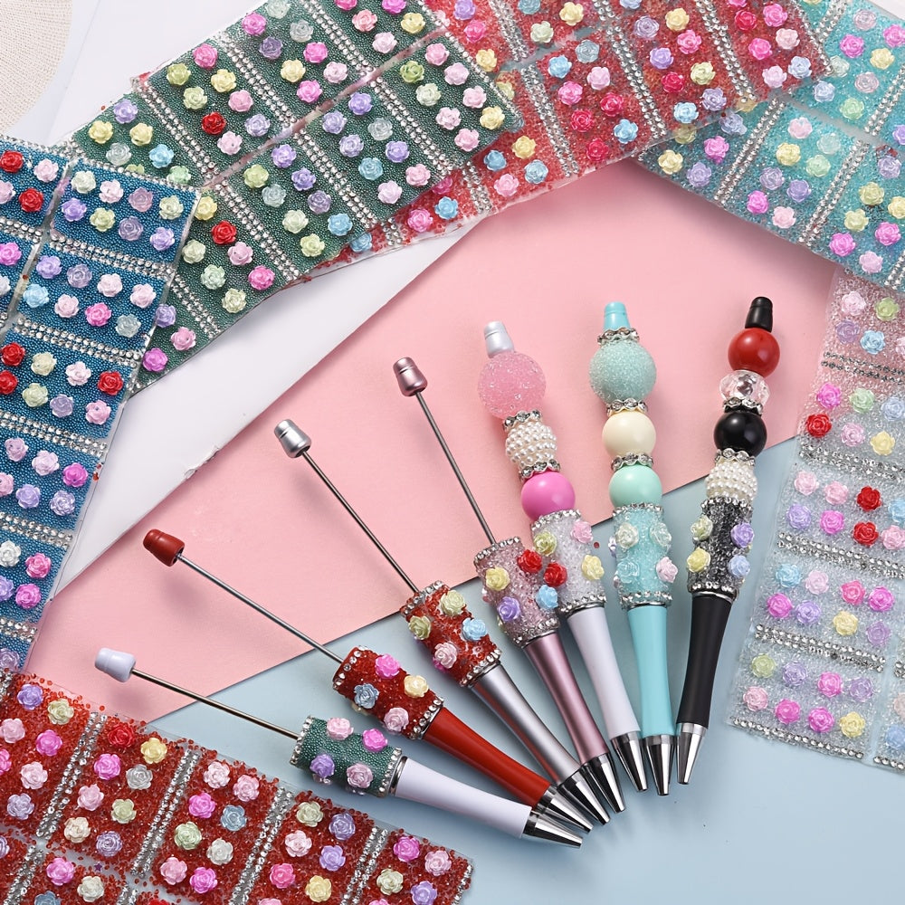 14PCS 40×30mm Flower Hot Melt Adhesive Embellishment Set