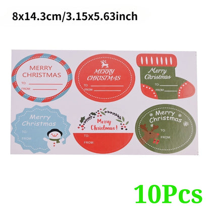 Merry Christmas Rectangular Stickers