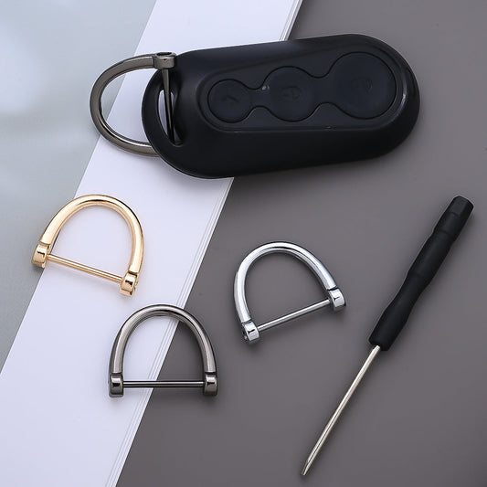 20PCS D-Shape Detachable Keychain Buckle Set with Screwdriver