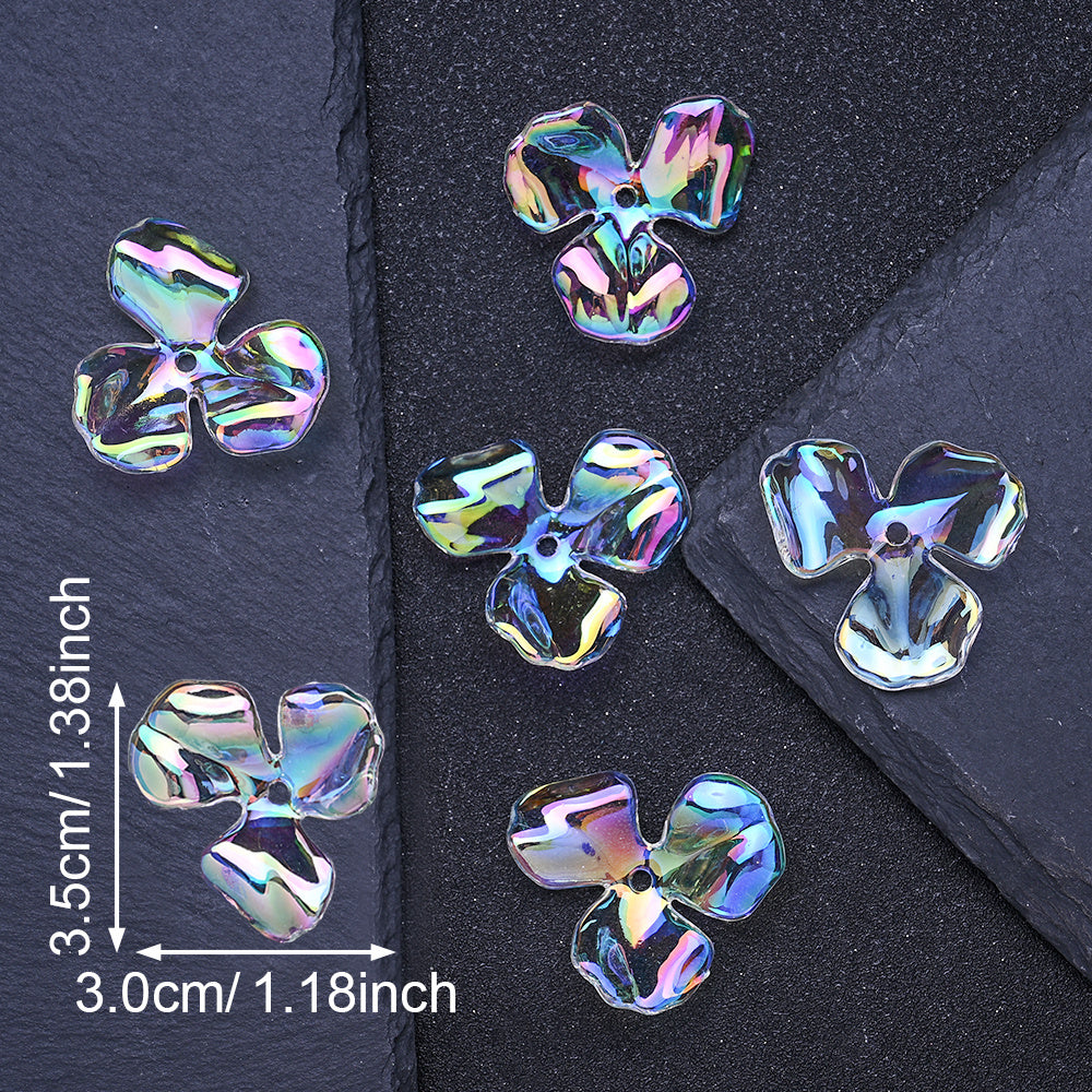 Transparent Plum Blossom Beads