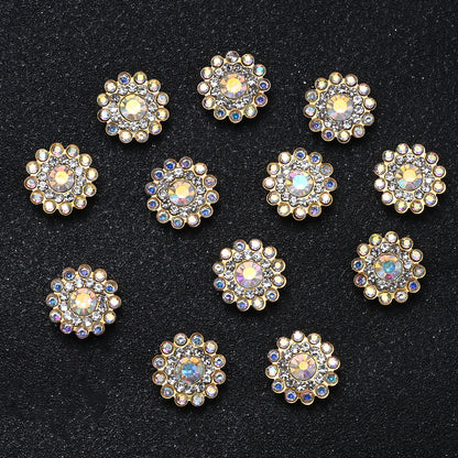 50pcs 13.8mm Crystal Claw Rhinestone Flatback Cabochons