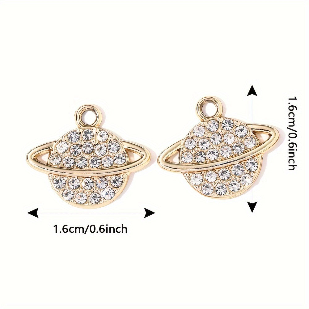 5PCS Gold-Tone Cosmic Moon & Star Pendant Set