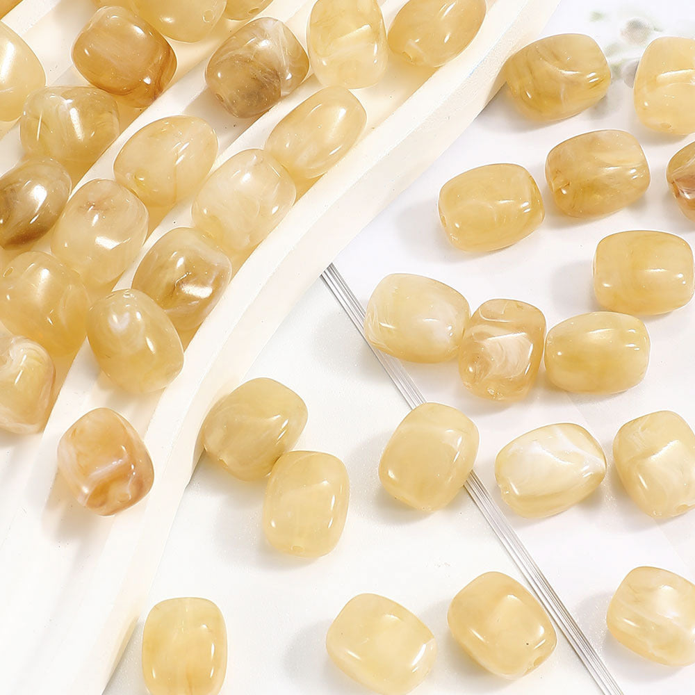 Multicolor Acrylic Straight-Hole Spacer Beads