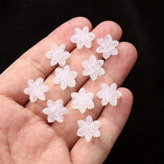 Ice Snowflake Acrylic Beads