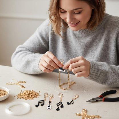 Music-Themed Alloy Pendant Charms