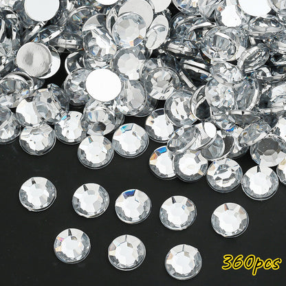 Silver Rhinestone Flatback Beads