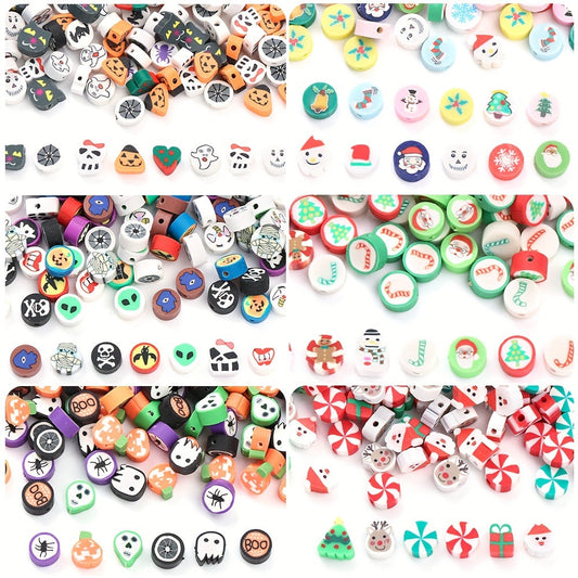 Halloween & Christmas Soft Pottery Beads