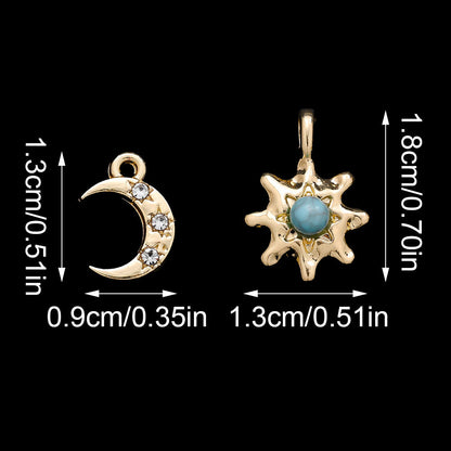 Sun and Moon Alloy Pendants