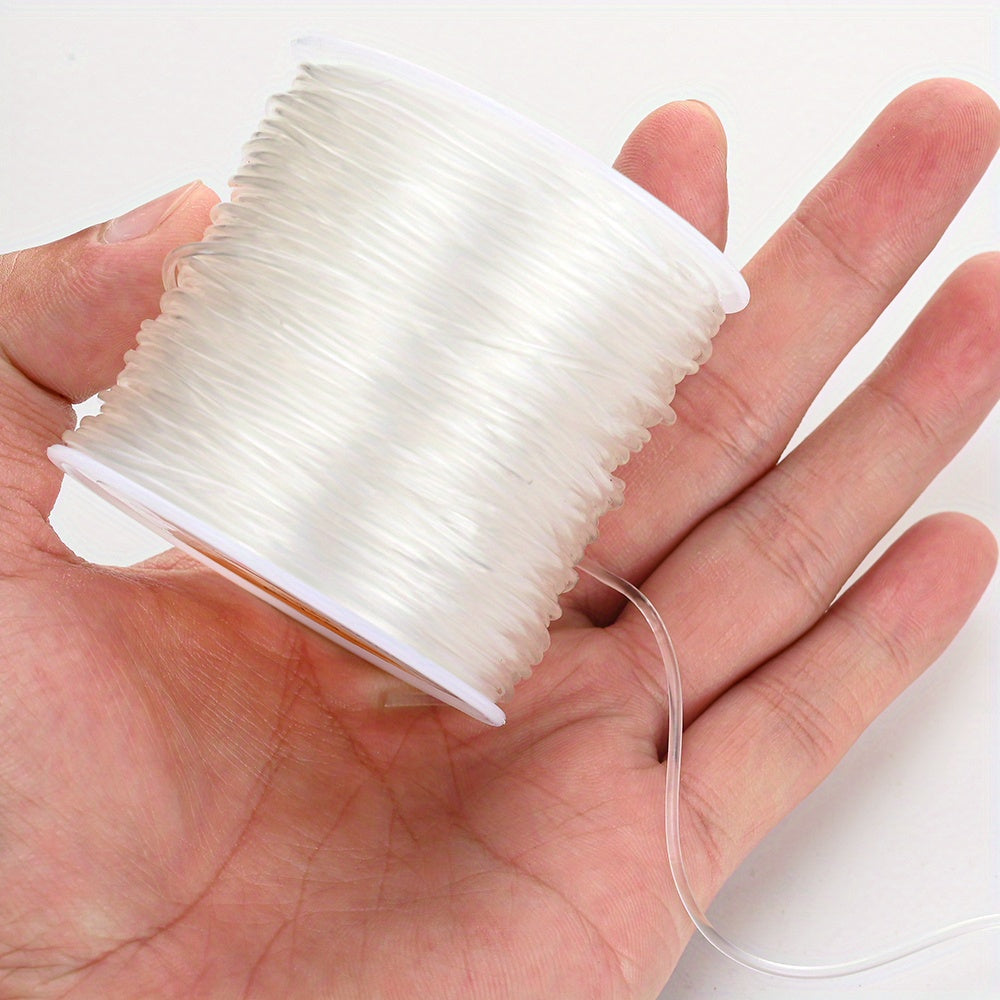 3 Rolls 0.8mm Elastic Beading Cord with Scissors