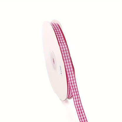 50 Yards/Roll 10 mm Christmas Plaid Satin Ribbon