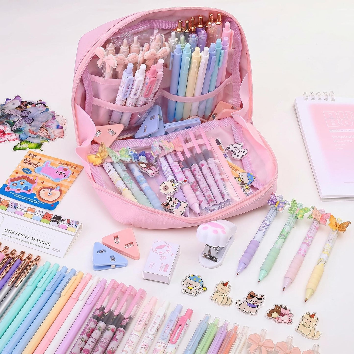 130PCS Writing & Stationery Gift Set with Pen Case