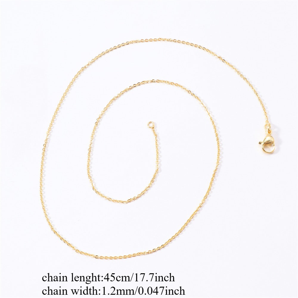 1PC 1.2mm Copper Necklace Chain with Lobster Clasp