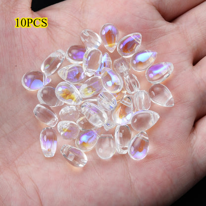 10pcs 6-12mm Translucent Teardrop Glass Beads