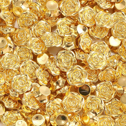 Gold Rose Resin Patches