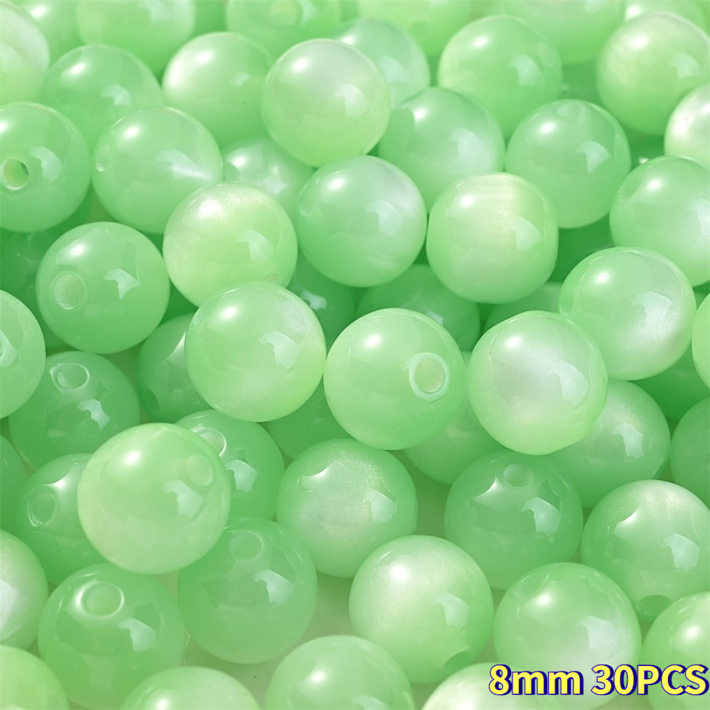 Cat Eye Resin Round Beads