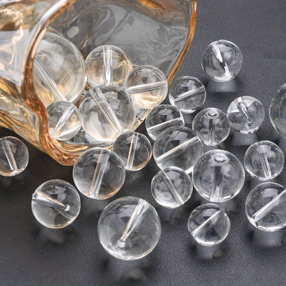 14/16/18/20/22/25/30mm Transparent Round Glass Beads