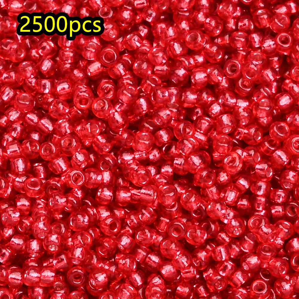 2500pcs/set 1.5mm Shiny Glass Seed Beads