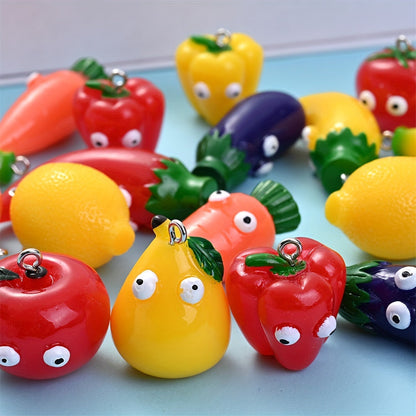 3D Vegetable Resin Charms