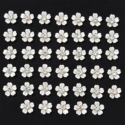 Petal Rhinestone Flower Flatback Beads