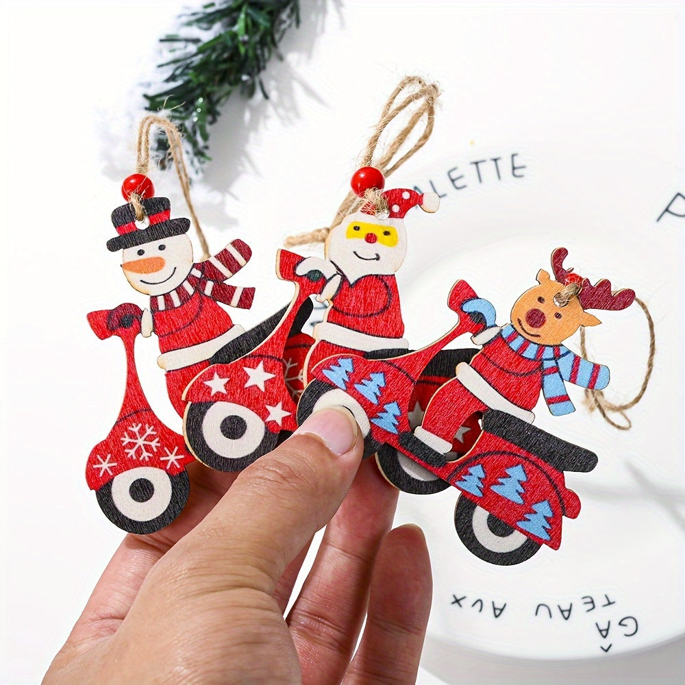 Wooden Merry Christmas Decorative Pendant