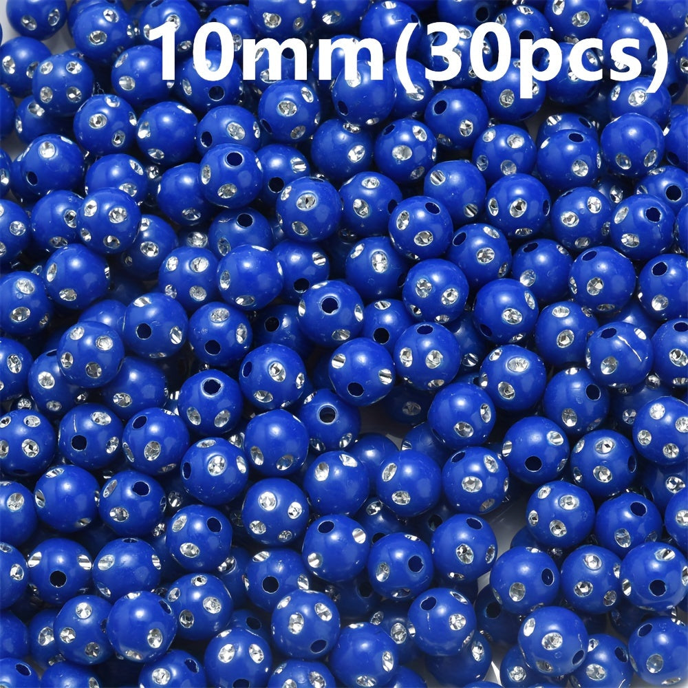 Mixed Acrylic Round Spacer Beads