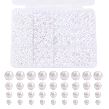 1100PCS Multi-Size Faux Pearl Bead Set