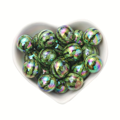 AB Green Watermelon Acrylic Spacer Beads