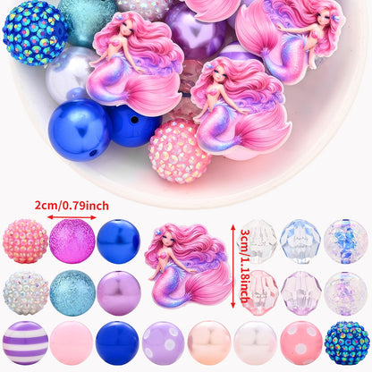 Pastel Mixed Bead & Charm Set