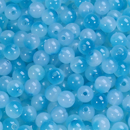 Mixed Color Imitation Jade Acrylic Beads