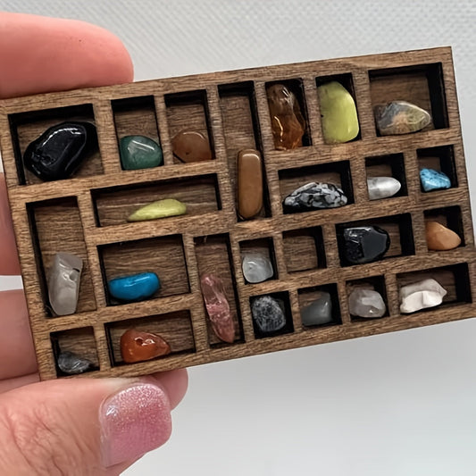 Mini Vintage Wooden Jewelry Display Stand