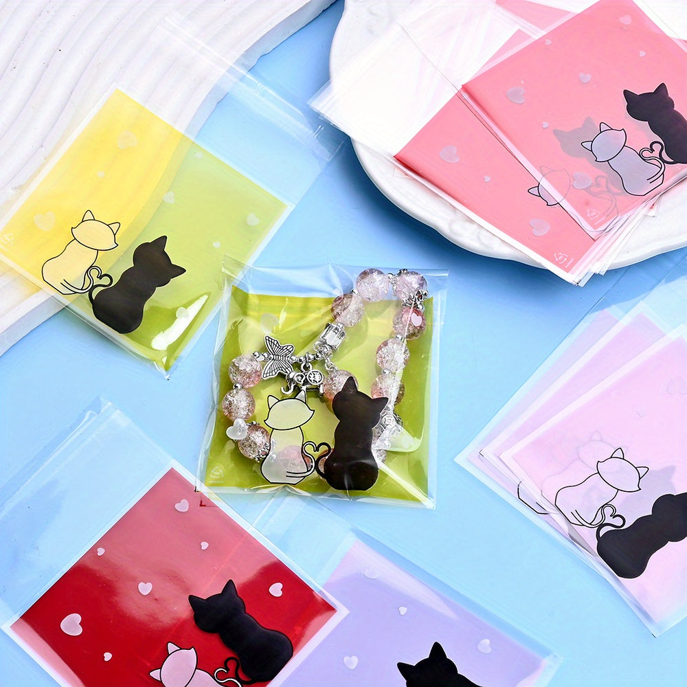 Cat Pattern Self-Adhesive Bags
