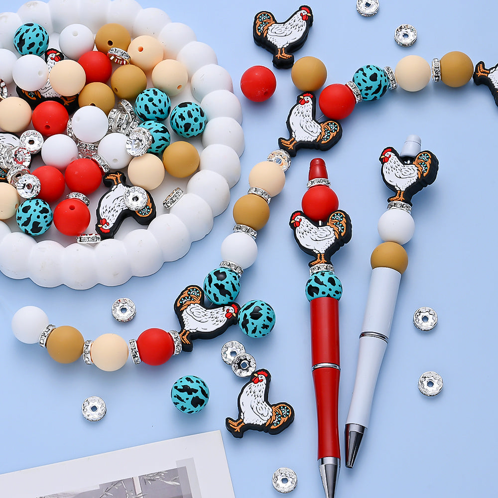 Rooster Silicone Beads Jewelry Kit