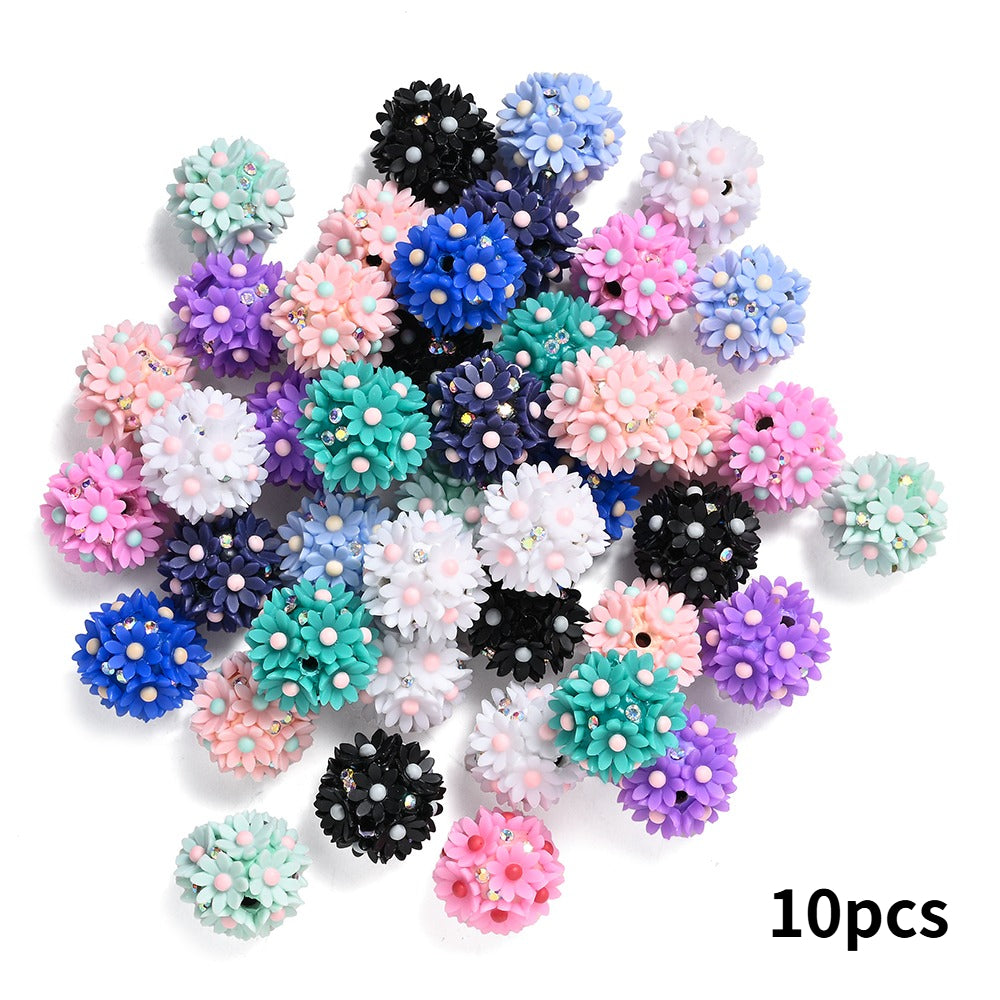 20 mm Resin Flower Beads