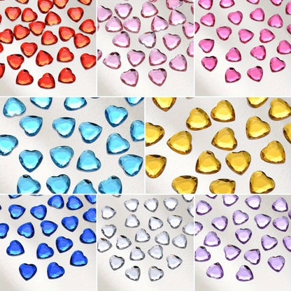 12 mm Acrylic Heart Decorative Patches