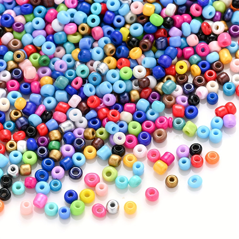 15g 2/3/4mm Solid Cream Beige Glass Seed Bead Set