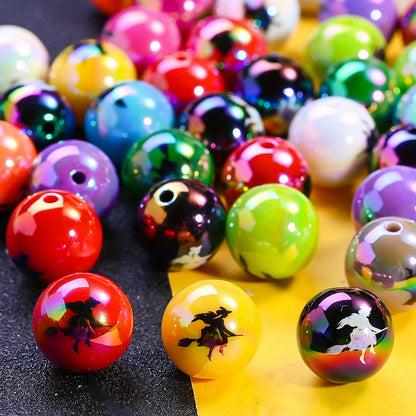 Halloween Flying Witch Acrylic Beads