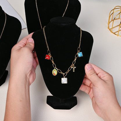Black Velvet Necklace Display Stand